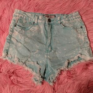 🔥Turquoise High Waisted Shorts